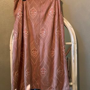 Faux suede caramel midi skirt - slight a line